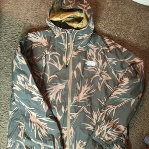 The North Face jacket green/tan/brownn size XL